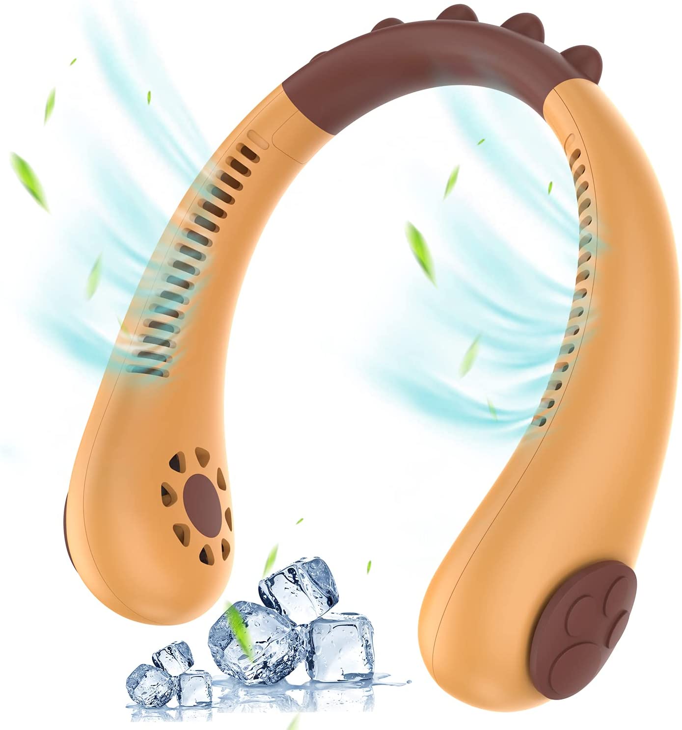 iHoven 首掛け扇風機 ネッククーラー 子供用 ネックファン 3段階調節 USB充電 静音設計 角度調整可 長時間連続使用 ポータブル扇風機 マスク 軽量 かわいい おしゃれ ギフト 誕生日 プレゼント 子供の日 通学 勉強 読書 旅行 お祭り 花火大会 スポーツ観戦 アウトドア