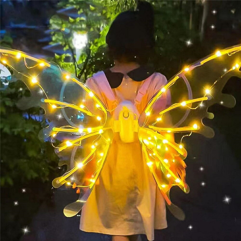 ペット電気翼コスチューム、ペットハロウィンコスプレパーティードレスアップ妖精の羽 魔法の LED ライト犬蝶の羽 マジ ックLEDライト電気翼犬ハロウィンコスチューム コスチューム女の子子供とペット用 子供 おもちゃ 贈り物 誕生日プレゼント【海外通販】 1