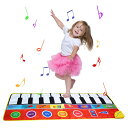 ピアノ おもちゃ こども 知育玩具 音楽マット 10鍵盤 8種楽器 弾く 聴く 録音 再生 多機能 音量調節 148*60cm 大きいサイズ 誕生日プレゼント ...