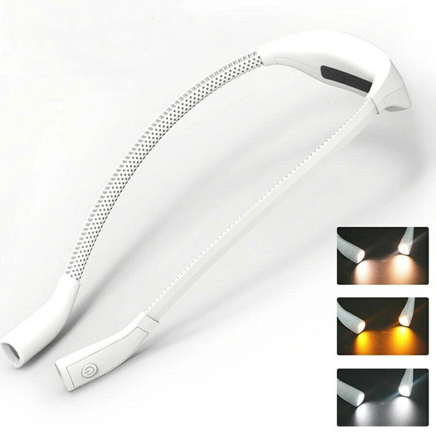 ライト 首下げ照明 読書灯 首掛け式 USB充電式 停電時防災用led 首下げ用の照明用器具 ブックライト 無段階段調光 暖色 昼光色 白色 【海外通販】