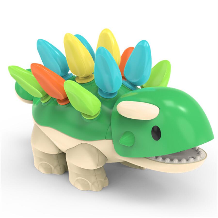 赤ちゃん おもちゃ ステゴサウルス 指先知育 数・形・色パズル【海外通販】