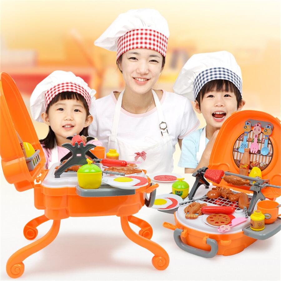 あつあつBBQセット ままごとバーベキュー 知育玩具 ミニBBQ 子供おもちゃ キッチンセット 収納ケース付き 変形可能 面白い玩具 子供の誕生日プレゼント 入園お祝い　【海外通販】 2