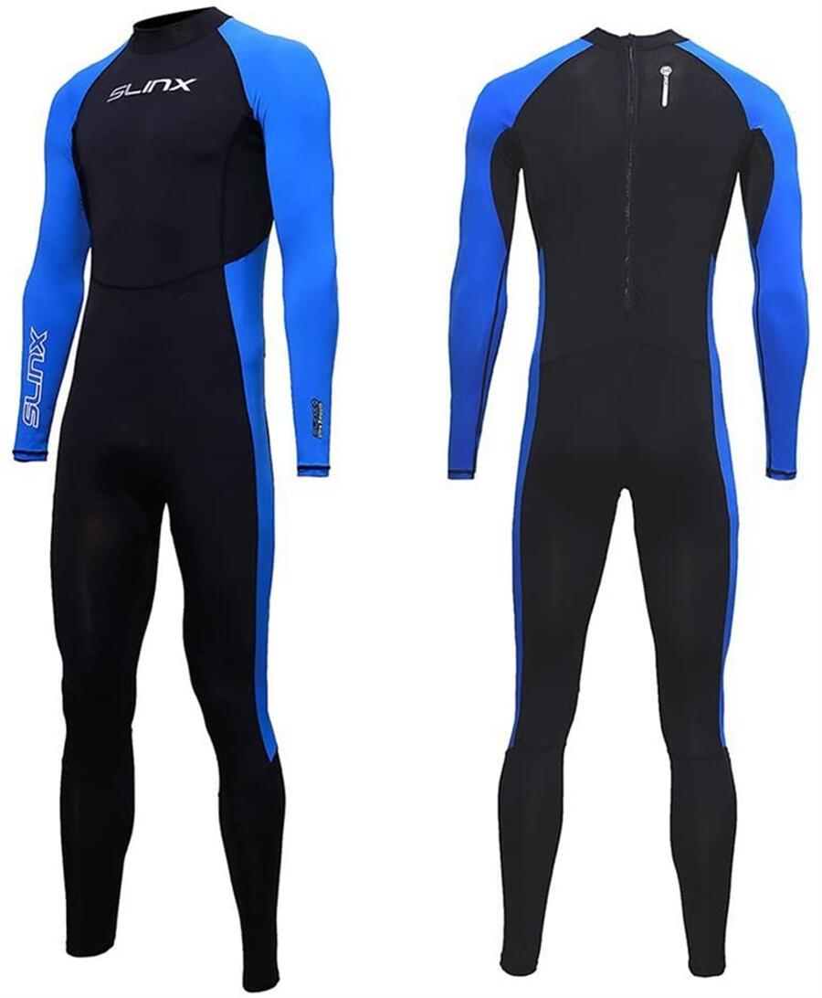 ラッシュガード メンズ レディース 男女兼用 フルスーツ バックジップ仕様 ストレッチ UVカット 薄手 マリンスポーツ ダイビング サーフィン【海外通販】