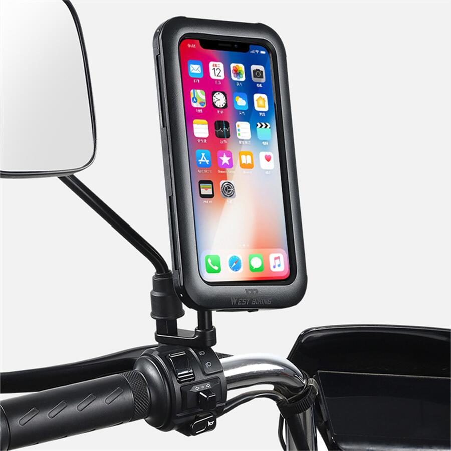 自転車 スマホホルダー 防水 バイク用 スタンド 携帯ホルダー 防水ケース ロードバイク 超高感度スクリーン 遮光 耐震 360度回転 iPhone Android 多機種 6.5インチ以内対応 ハード ケース タッ…
