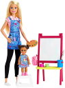 【本日ポイント2倍】バービー おえかき教室の先生 ドール プレイセット (Barbie Art Teacher Playset with Blonde Doll, Toddler Doll, Toy Art Pieces /GJM29 /MATTEL社/人形 ハウス 家具)