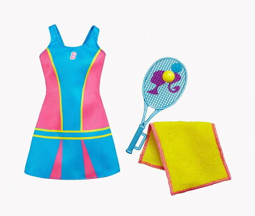 バービー ファッションパック テニスウェア/服 靴 小物(Barbie Fashions - Tennis Time Barbie Doll Outfit With Tennis Racket / MATTEL/DNT95)