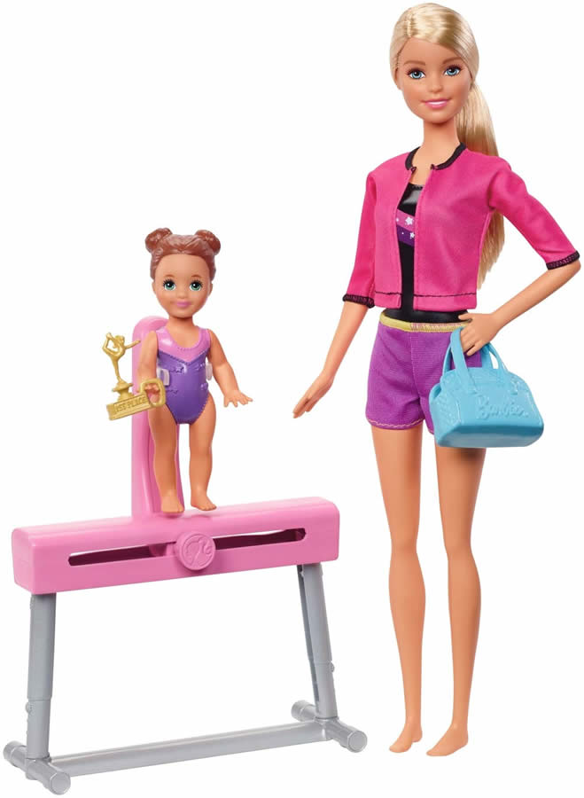 【本日ポイント2倍】バービー 体操コーチ ドール (2体) プレイセット2 (Barbie Gymnastic Coach Dolls Playset/ FXP39/MATTEL社/バービー人形 ハウス 家具)