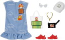 【本日ポイント2倍】バービー ファッションアクセサリーパック スーパーマリオ 水色ワンピース (Barbie Storytelling Fashion Pack of Doll Clothes Inspired by Super Mario: Dress with Graphic Print MATTEL / GJG48 / 服 かばん 靴 アクセサリ)