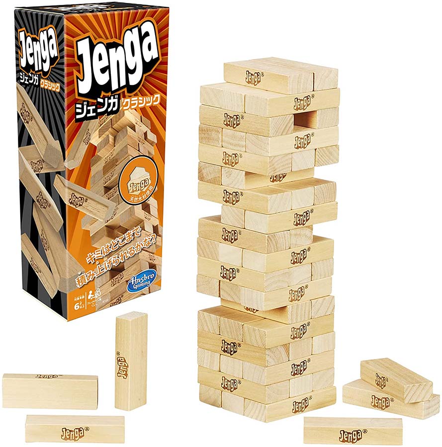 【只今ポイント2倍】 ジェンガ クラシック Jenga Hasbro A2120 正規品 天然木材 ブロック バランスゲーム ファミリー 家族 何人でも 積み木 おうち時間 ギフト 入園祝【英語版動画あり】