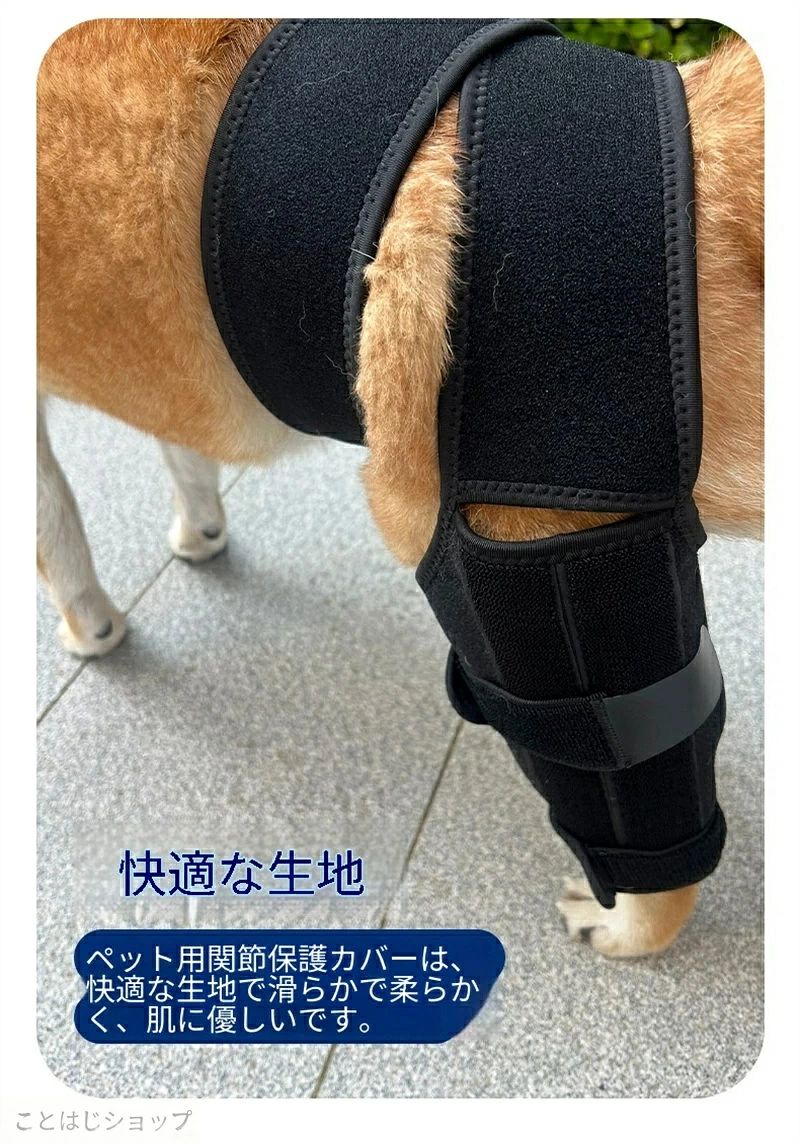 犬用足サポーター 膝保護バンド 術後リハビリ補助ベルト 傷舐め防止レッグカバー ...