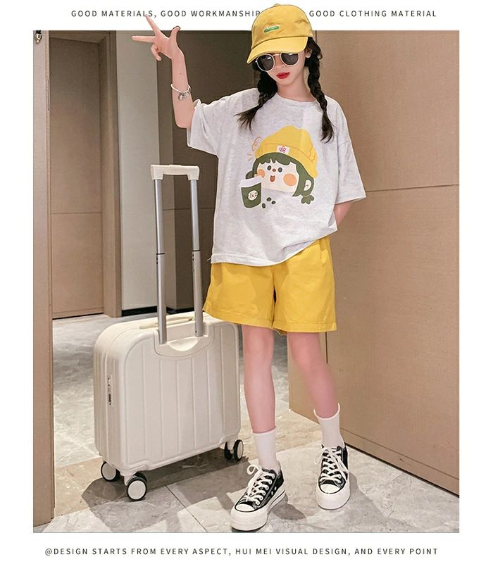 韓国子供服 女の子 半袖Tシャツ ショートパンツ 上下2点セット スポーツウェア 通...