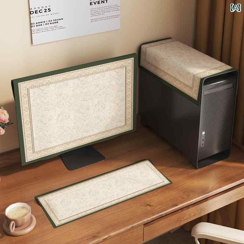 パソコン モニター カバー ほこりよけ ディスプレイ PC デスクトップ 汚れ防止 保護 防塵布 フランネル クロス キーボード 本体 セット おしゃれパソコン モニター カバー ほこりよけ ディスプレイ PC デスクトップ 汚れ防止 保護 防塵布 フランネル クロス キーボード 本体 セット おしゃれ