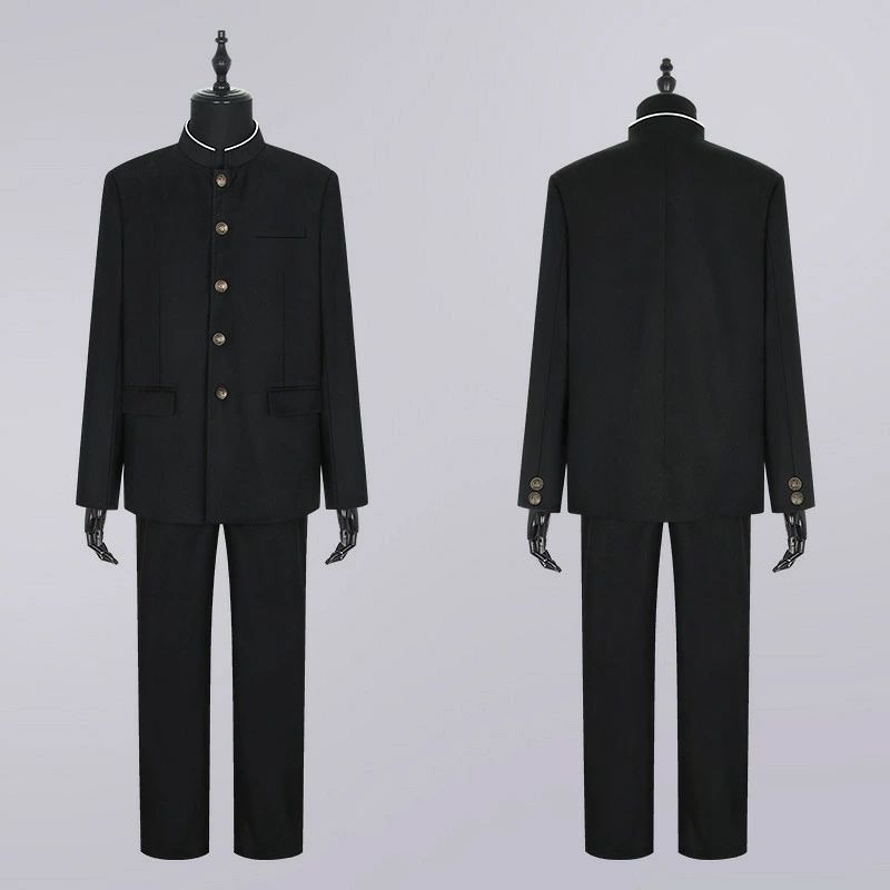 洗濯機丸洗い 学生服 上下セット 超黒ハイグレード 上着 ズボン 形態安定 スリム体...