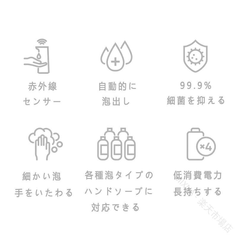 自動 泡 ハンドソープ ソープディスペンサー 非接触式 電池式 防水 詰め替え 400ml...