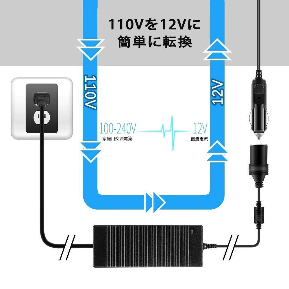 扇風機 車載 PSE認証済 ご家庭でカー用品が使える 変換 家庭用アダプタ 掃除機 防災用品 車載用品対応 コンバーター カー用品 12 kingwa-10034163 kingwa サンプル画像3