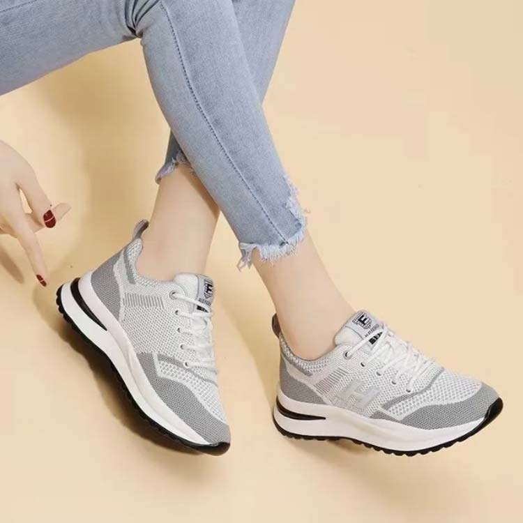 コ おしゃれ 脚長効果 美脚 軽量 ウォーキングシューズ ランニングシューズ スポーツシューズ メッシュ 春夏秋 レディース 厚底 kingwa-10040030 kingwa サンプル画像3