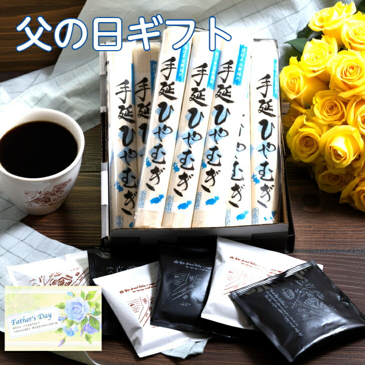 父の日ギフト コーヒーセット おおやち 冷や麦 贈答用 プレゼント 四日市 渡辺手延製麺所