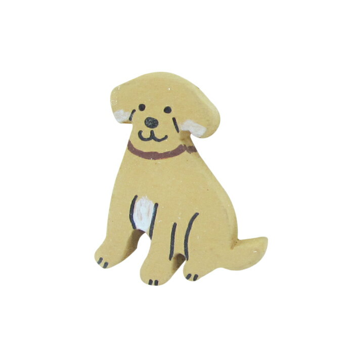 木製 ネームストラップ用アクセサリー【レトリバー】ネームホルダー お名前キーホルダー 工作 パーツ 手作り オーナメント 飾りつけ 装飾 手描き 穴あり