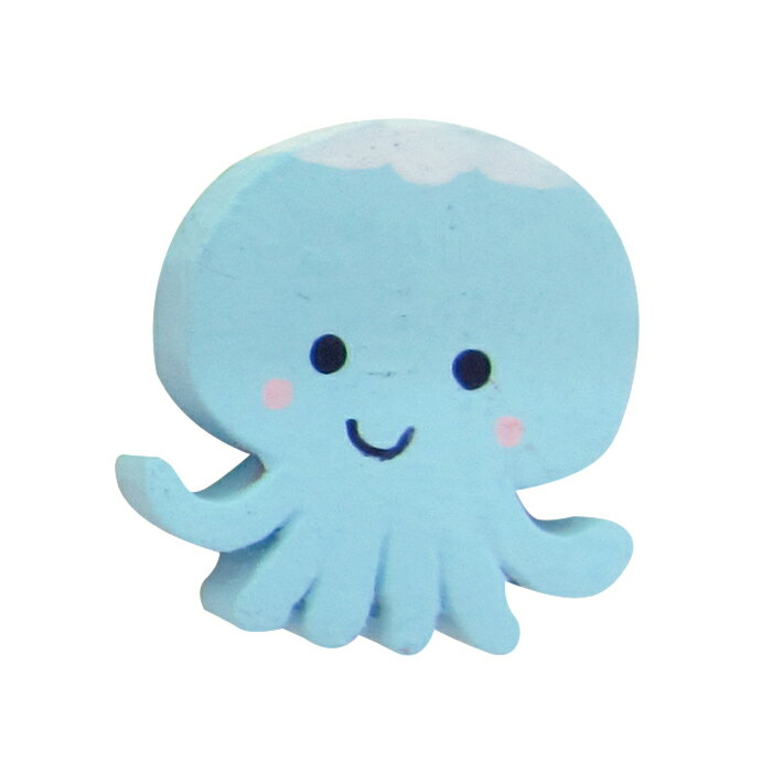 木製 ドアプレート用アクセサリー【クラゲ】パーツ 手作り オーナメント 飾りつけ 装飾 手描き