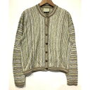 【中古】 COOGI カーディガン 90’s vintage ニット トップス Uネック コットン 総柄 マルチカラー オーストラリア製 古着