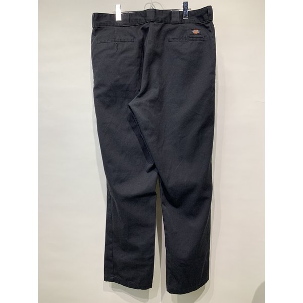 【中古】　Dickies　綿パン　ワークパンツ　チノパン　ボトムス　無地　ジップフライ　ワンポイントロゴ　オーバーサイズ　ストリート　古着