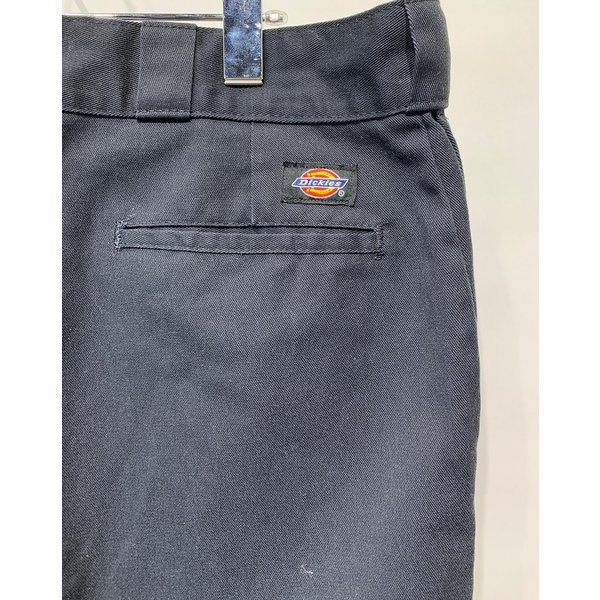 【中古】　Dickies　綿パン　ワークパンツ　チノパン　ボトムス　無地　ジップフライ　ワンポイントロゴ　オーバーサイズ　ストリート　古着