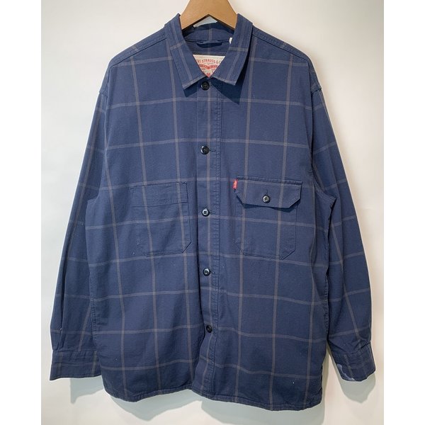 Levi's チェックシャツ 長袖 シャツ トップス レギュラーカラー 胸ポケット アメカジ 古着