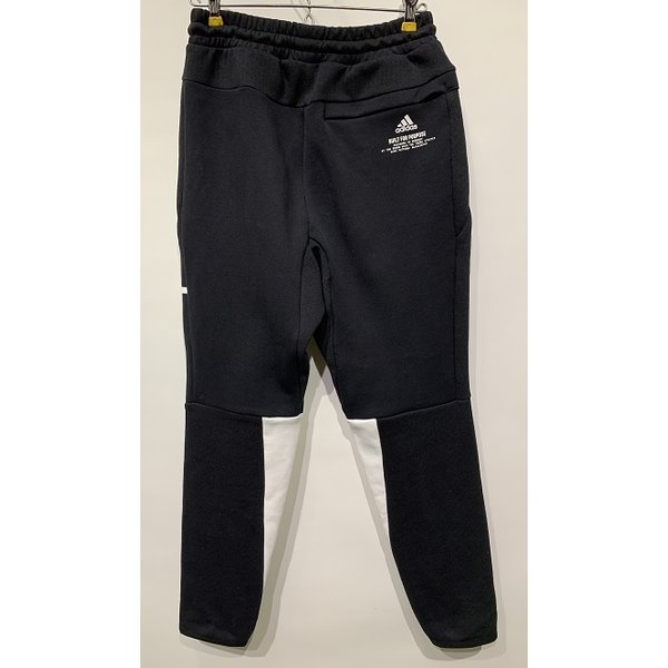 【中古】　adidas　トラックパンツ　ジャージパンツ　ボトムス　シンプル　プリント　トレフォイルロゴ　ウエストゴム　スポーツ　古着