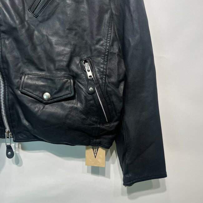 【中古】　AWESOME LEAHER　ライダースジャケット　レザー　STAND DOUBLE RIDERS　AL-003　古着