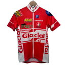 (Tシャツまとめ買いクーポン対象) SANTINI サイクルジャージ 半袖 トップス バックポケット サイクリング イタリア製 古着