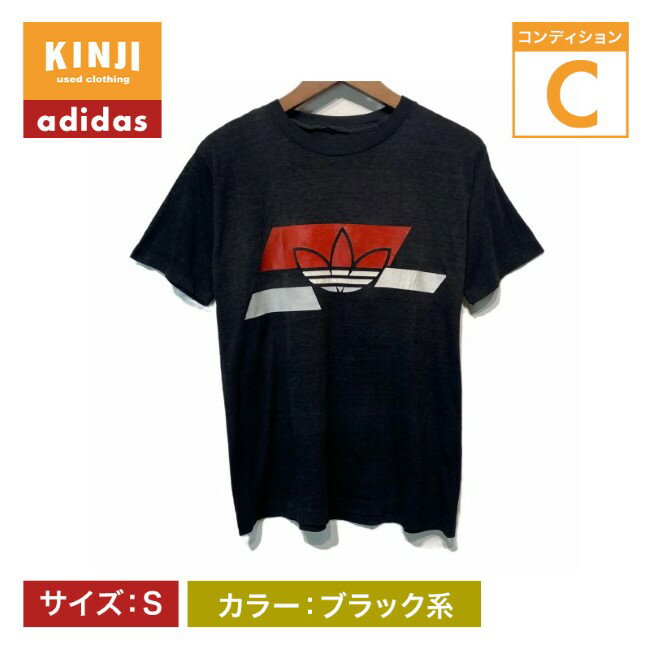 adidas Originals Tシャツ 半袖 カットソー トップス プリント トレフォイルロゴ ワンポイント フロント スポーツ 古着