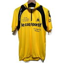 Le coq sportif サイクルジャージ 半袖 サイクリングシャツ ハーフジップ ブランドロゴ プリント QB-710131 古着