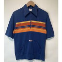 Lightning BOLT　ポロシャツ　70's vintage　半袖　シャツ　ハーフジップ　コットン　ポリエステル　レギュラーカラー　フロントポケット　古着