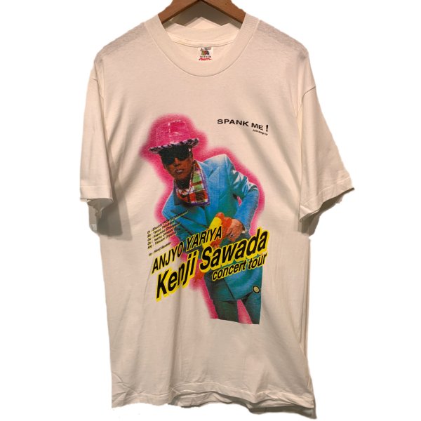 FRUIT OF THE LOOM　Tシャツ　90’s vintage　半袖　カットソ　トップス　コピーライト1995年　沢田研二 あんじょうやりや ツアーTシャツ　USA製 古着