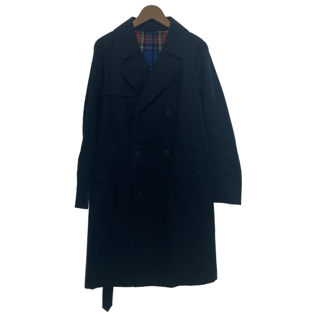 【中古】　UNIQLO × JWANDERSON　トレンチコート　ロング丈　ダブルボタン　無地　古着(4)