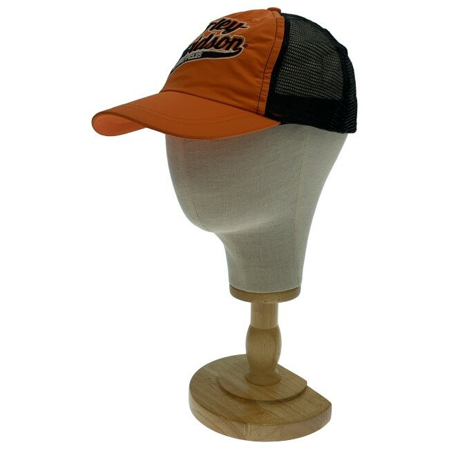 【中古】　HARLEY DAVIDSON　メッシュキャップ　キャップ　帽子　6パネル　ワンポイント　刺しゅう　グッズ　古着