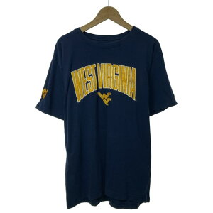【中古】 Champion Tシャツ 半袖 トップス クルーネック 刺しゅう カレッジ ウェストバージニア大学 オーバーサイズ アメカジ 古着