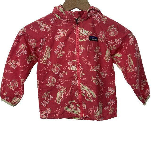 12/5はポイント5倍!楽天スーパーSALE50%OFF【中古】 patagonia ナイロンジャンパー マウンテンパーカー フード フルジップ 総柄 アウトド...