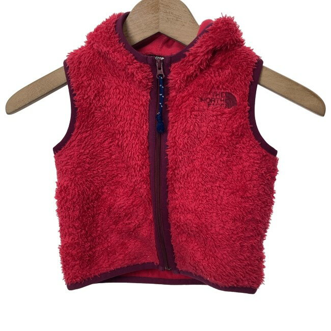 12/5はポイント5倍!楽天スーパーSALE50%OFF【中古】 THE NORTH FACE フリース ベスト フード フルジップ 無地 ワンポイント 刺しゅ...
