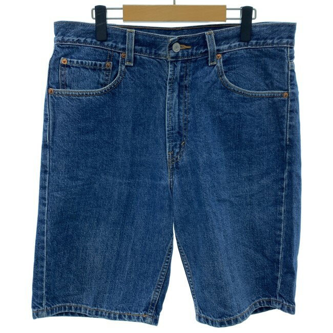 【中古】　Levi's　ハーフパンツ　505　刻印3405　短パン　デニム　ジップフライ　無地　オーバーサイズ　アメカジ　古着