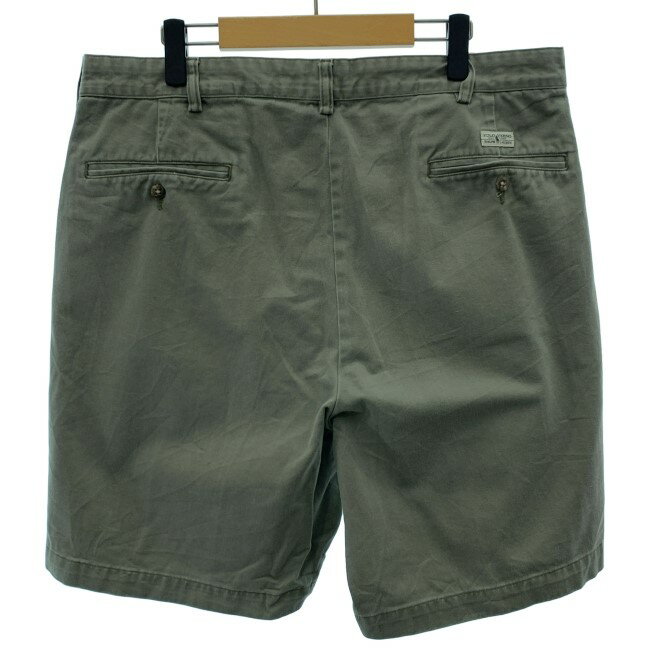 【中古】　POLO CHINO RALPH LAUREN　ハーフパンツ　短パン　ジップフライ　無地　古着