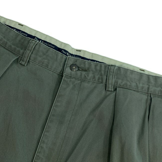 【中古】　POLO CHINO RALPH LAUREN　ハーフパンツ　短パン　ジップフライ　無地　古着