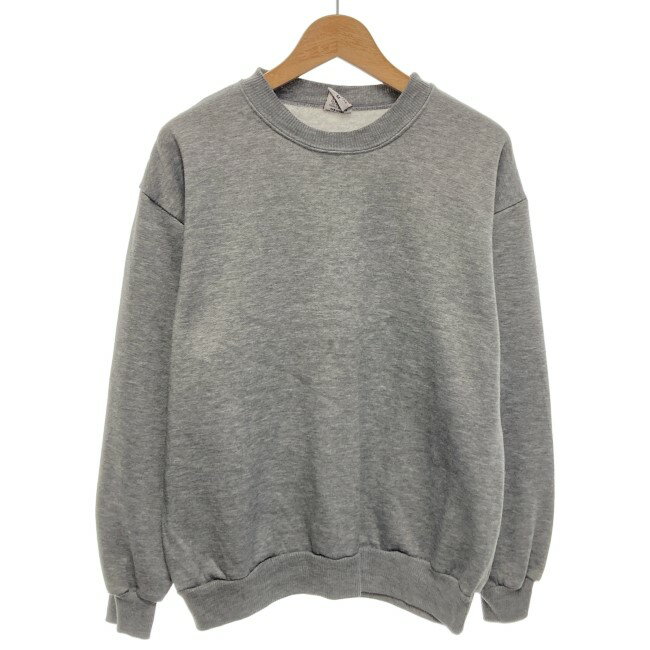 【中古】　hill　スウェット　長袖　トレーナー　トップス　クルーネック　無地　USA製　古着(4)