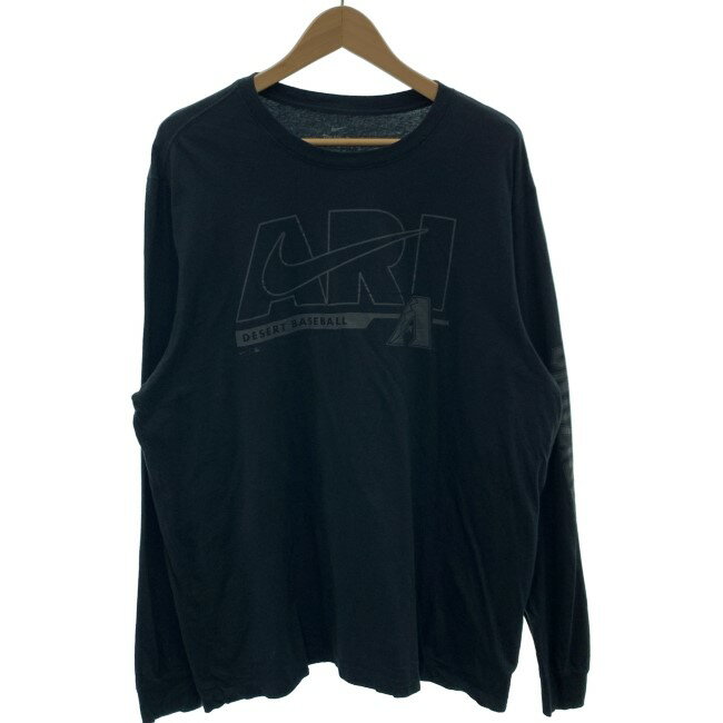 【中古】　NIKE　ロンT　長袖　トップス　クルーネック　ロゴT　ブランドロゴ　スウッシュ　プリント　オーバーサイズ　スポーツ　古着