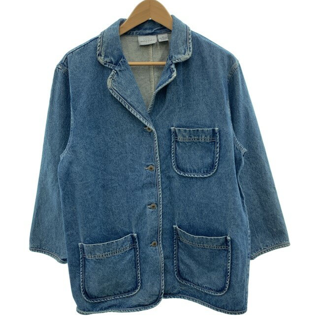 【中古】　paul harris denim　デニムジャケット　Gジャン　カバーオール　フロントポケット　古着