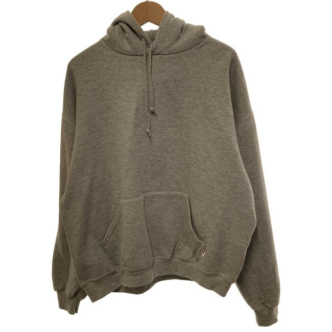 【中古】　Russell Athletic　パーカー　プルオーバー　トップス　裏起毛　無地　古着