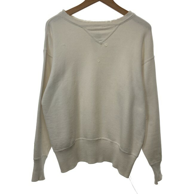 【中古】　スウェット　40s-50s vintage　長袖　トレーナー　クルーネック　裏起毛　Vガゼット　無地　..