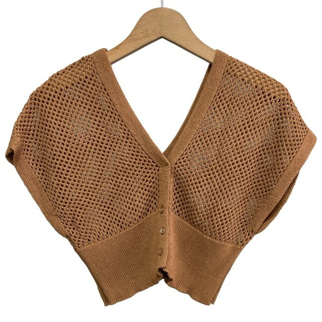 【中古】　ビスチェ　レイヤード　無地　ローゲージ　古着