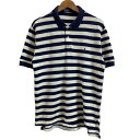 POLO by RALPH LAUREN　ポロシャツ　半袖ポロシャツ　シャツ　トップス　コットン　ボーダー　ワンポイントロゴ　スモールポニー　KK-RL-SM-3444　古着