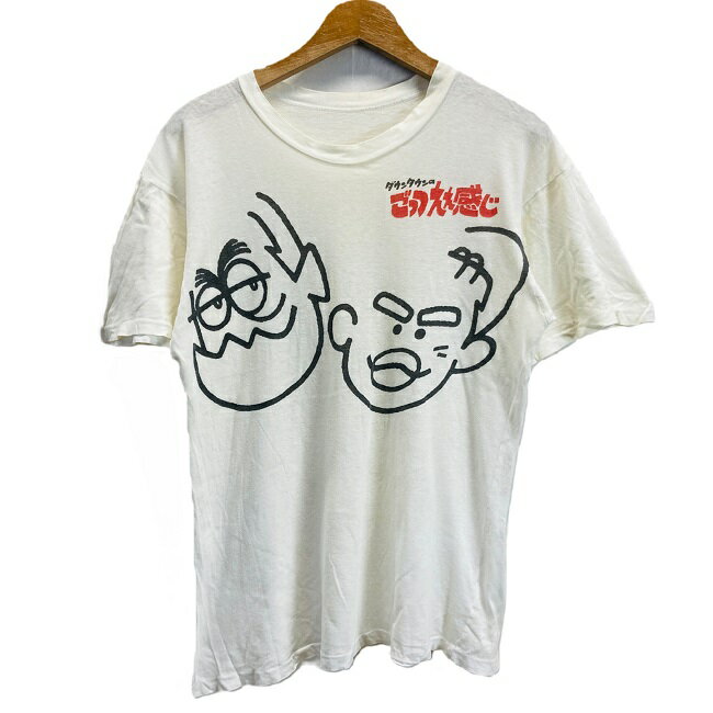 楽天KINJIusedclothingTシャツ　90’s vintage　ダウンタウン　ごっつええ感じ　テレビ　半袖　カットソー　トップス　クルーネック　コットン　プリント　古着